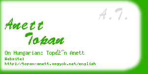 anett topan business card